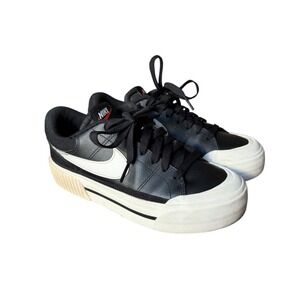 Nike Court Legacy Lift Sneakers US 6 Leather Colorway Platform Shoes DM7590-001